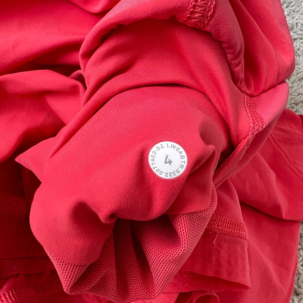 Lululemon Court Rival High Rise Skirt Pale Raspberry Sz 4 - Picture 5 of 6